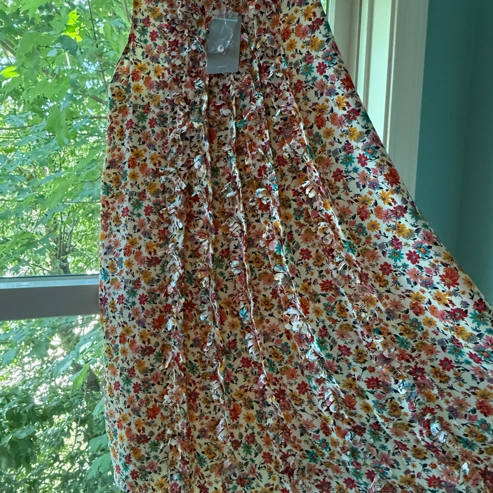 Anthropologie Floral Mini Dress - Multicolor